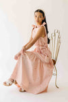 The Mozak Embroidered Maxi Dress in Blush Pink