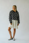 The Destry Floral Patterned Sweater in Black + Oatmeal