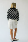 The Destry Floral Patterned Sweater in Black + Oatmeal