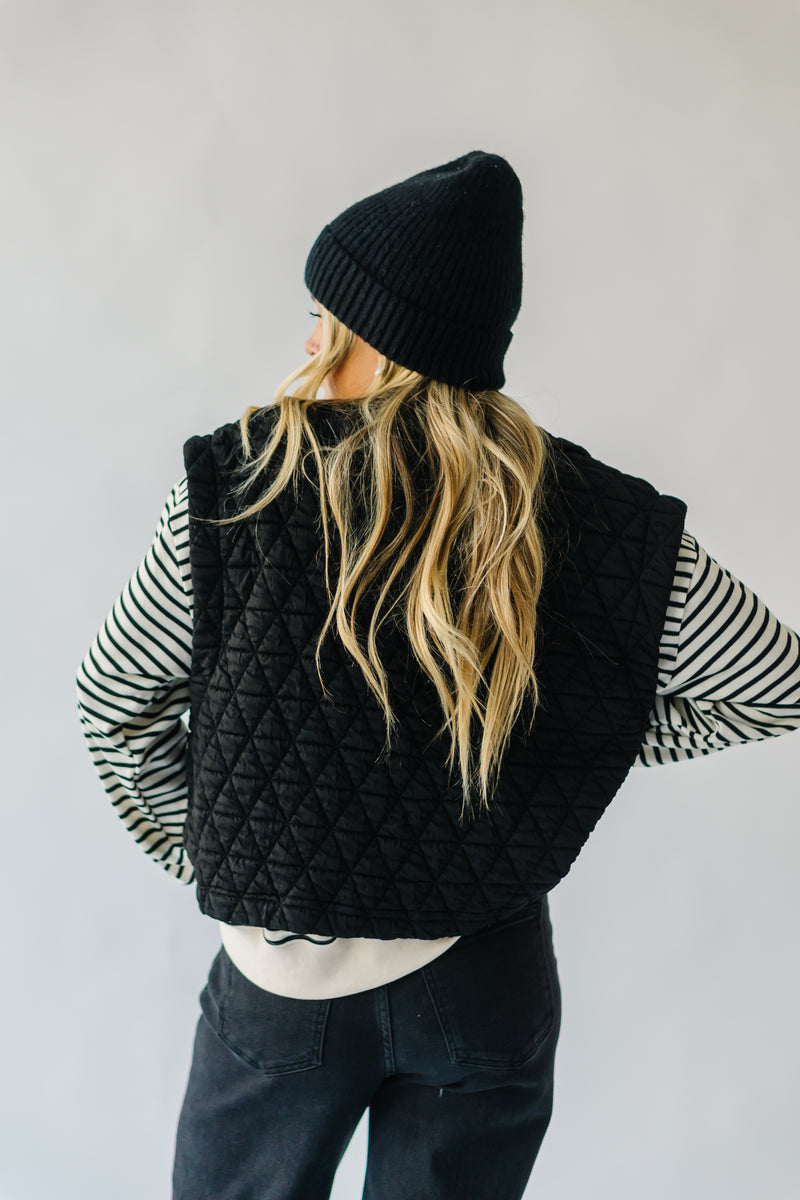 The Wigginton Quilted Vest in Black