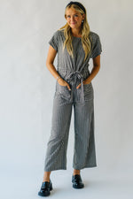 Piper & Scoot: The Bianca Cinch Jumpsuit in Black Gingham