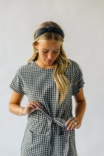 Piper & Scoot: The Bianca Cinch Jumpsuit in Black Gingham