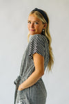 Piper & Scoot: The Bianca Cinch Jumpsuit in Black Gingham