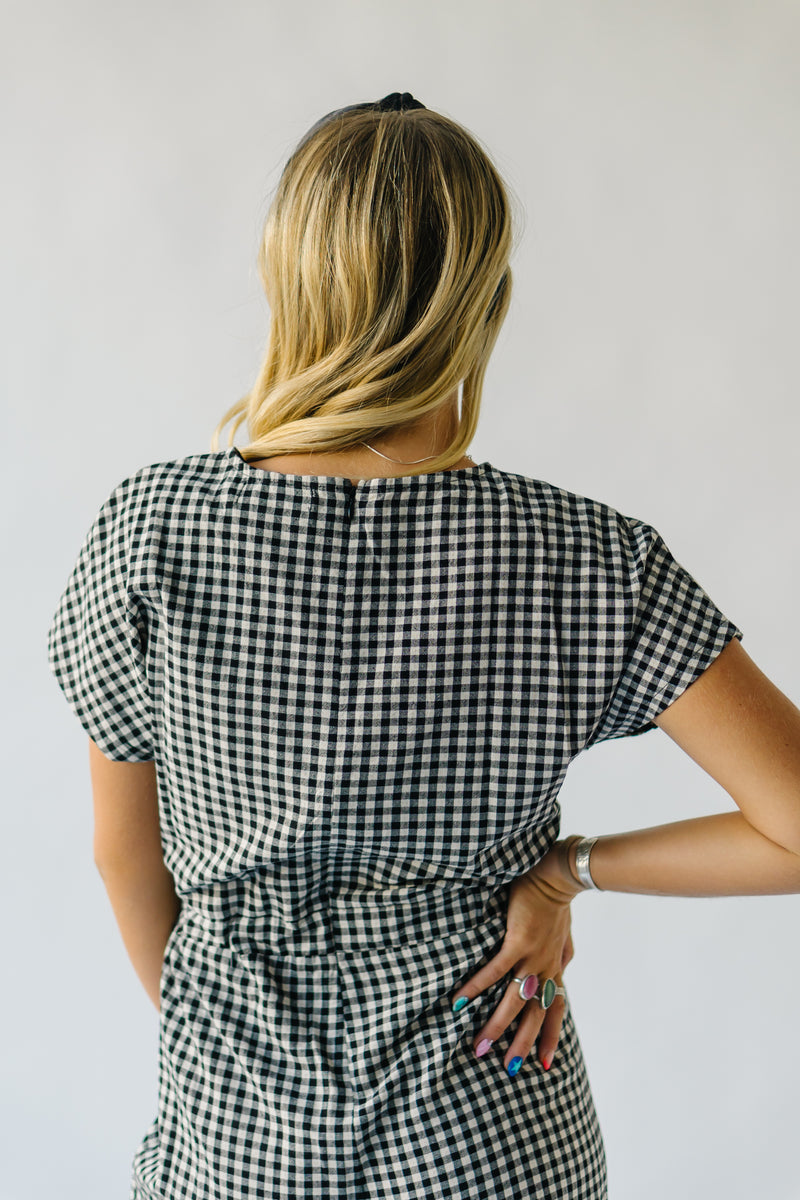 Piper & Scoot: The Bianca Cinch Jumpsuit in Black Gingham