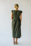 The Whitmire Ruffle Sleeve Midi Dress in Olive