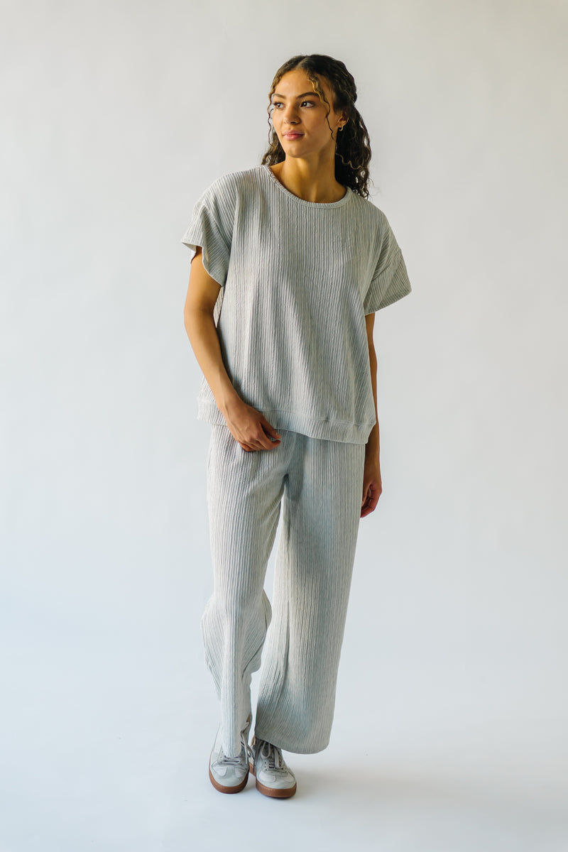 The Sadoski Ribbed Pant in Grey