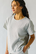 The Seyfried Ribbed Blouse in Grey