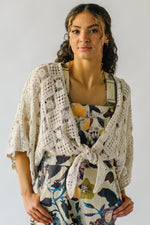 The Arata Crochet Cardigan in Natural