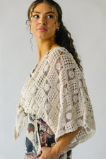 The Arata Crochet Cardigan in Natural