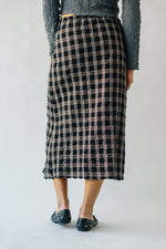 The Breems Patterned Midi Skirt in Black Multi