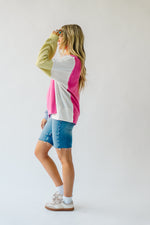 The Lentini Mix + Match Tee in Pink Multi