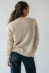 The Erva Textured Tie Front Cardigan in Oatmeal