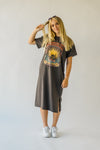 The Desert Vibes T-Shirt Dress in Charcoal
