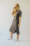 The Desert Vibes T-Shirt Dress in Charcoal