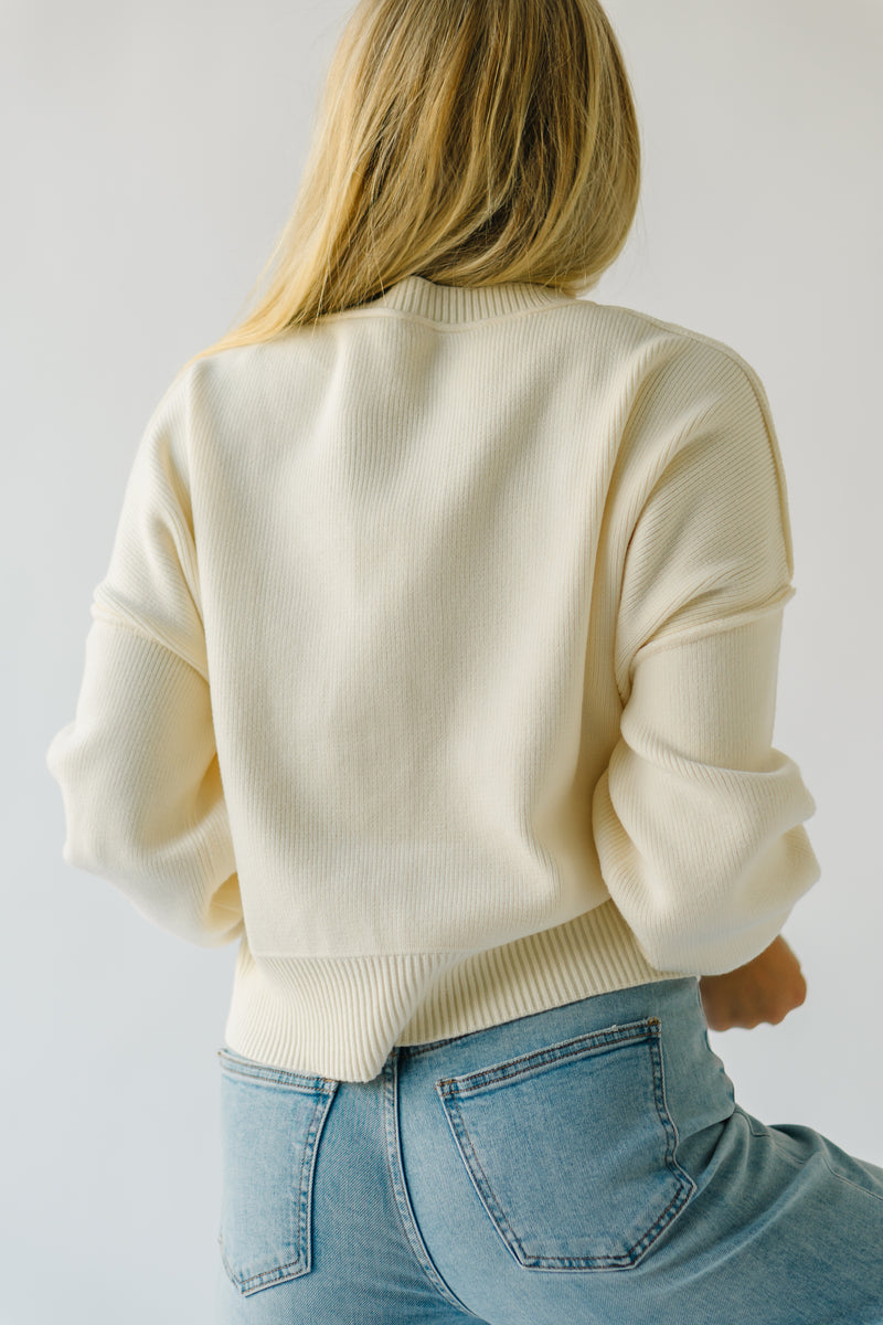 The Woodbridge Cropped Sweater in Cream