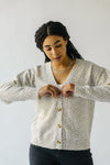 The Chaplin Floral Cardigan in Cream + Taupe