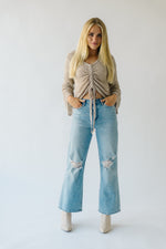 The Lisbon Crochet Blouse in Taupe