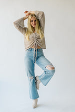 The Lisbon Crochet Blouse in Taupe