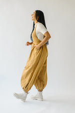 The Sutter Drawstring Jumpsuit in Cocoa