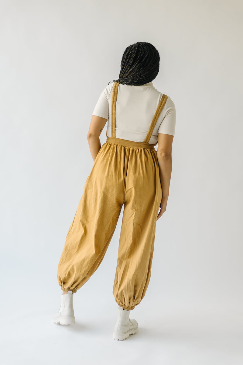The Sutter Drawstring Jumpsuit in Cocoa