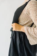 The Sutter Drawstring Jumpsuit in Black
