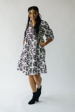 The Weston Bubble Sleeve Floral Dress in Black Multi