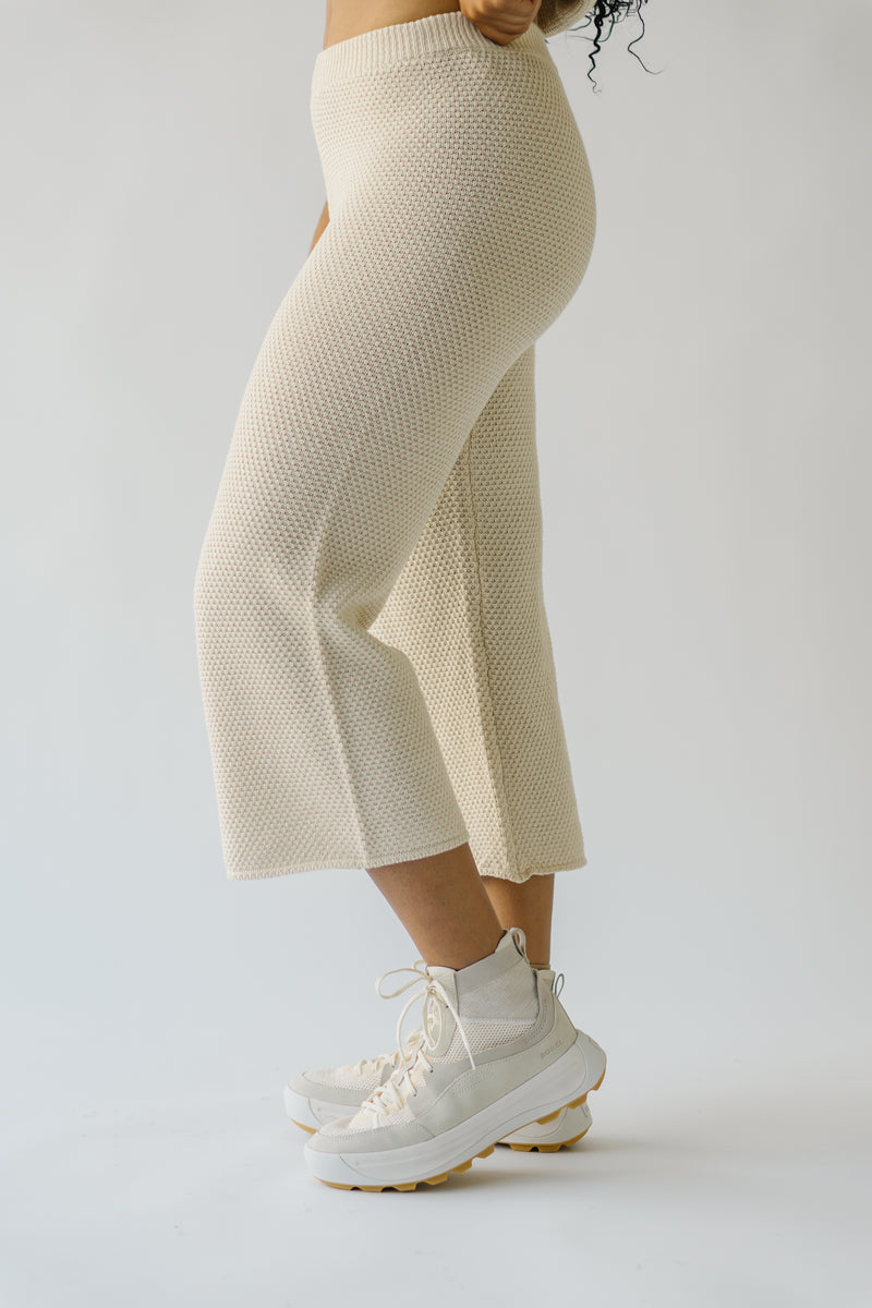 The Roxbury Textured Sweater Pant in Natural