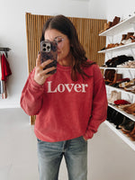 The Lover Vintage Pullover in Washed Cranberry