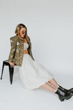 The Brisco Floral Patterned Jacket in Olive