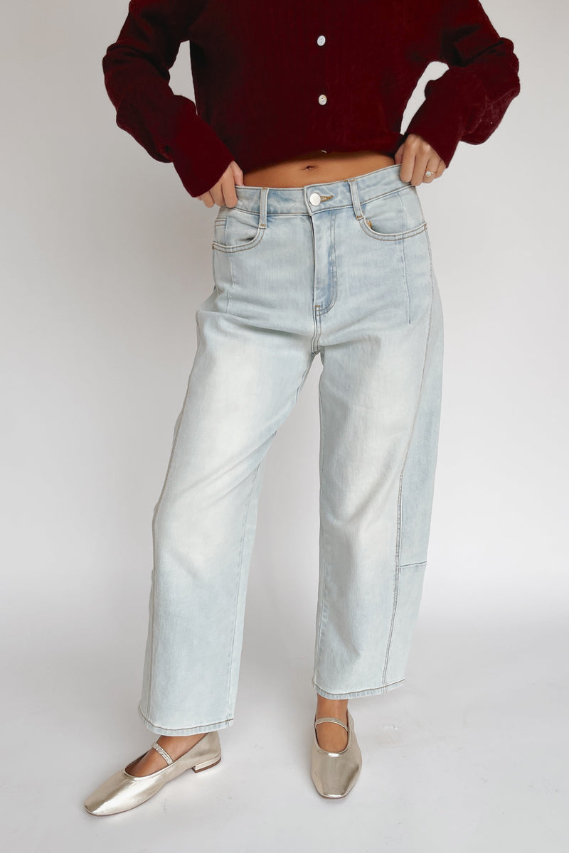 The Janca Relaxed Denim Pant in Light Wash