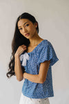 The Cosette Ditsy Floral Blouse in Navy
