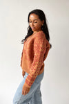 The Jepson Patterned Sweater in Ginger Red