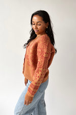The Jepson Patterned Sweater in Ginger Red
