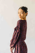The Quinney Patterned Maxi Dress In Burgundy
