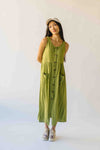 The Broxton Button-Down Midi Dress in Olive