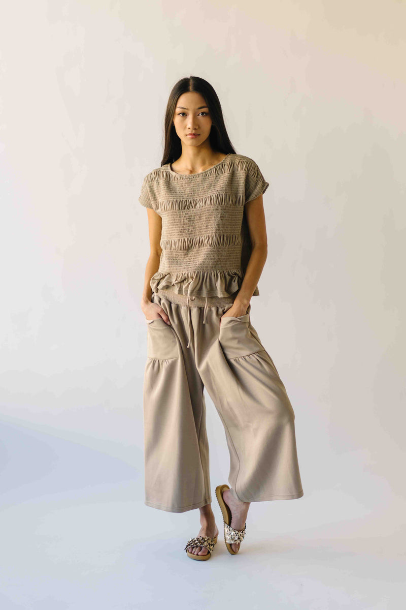 The Ruttinger Smocked Detail Set in Sand