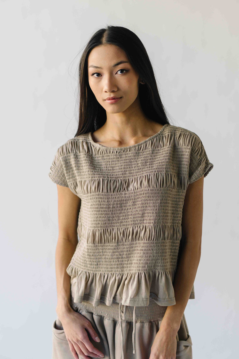 The Ruttinger Smocked Detail Set in Sand
