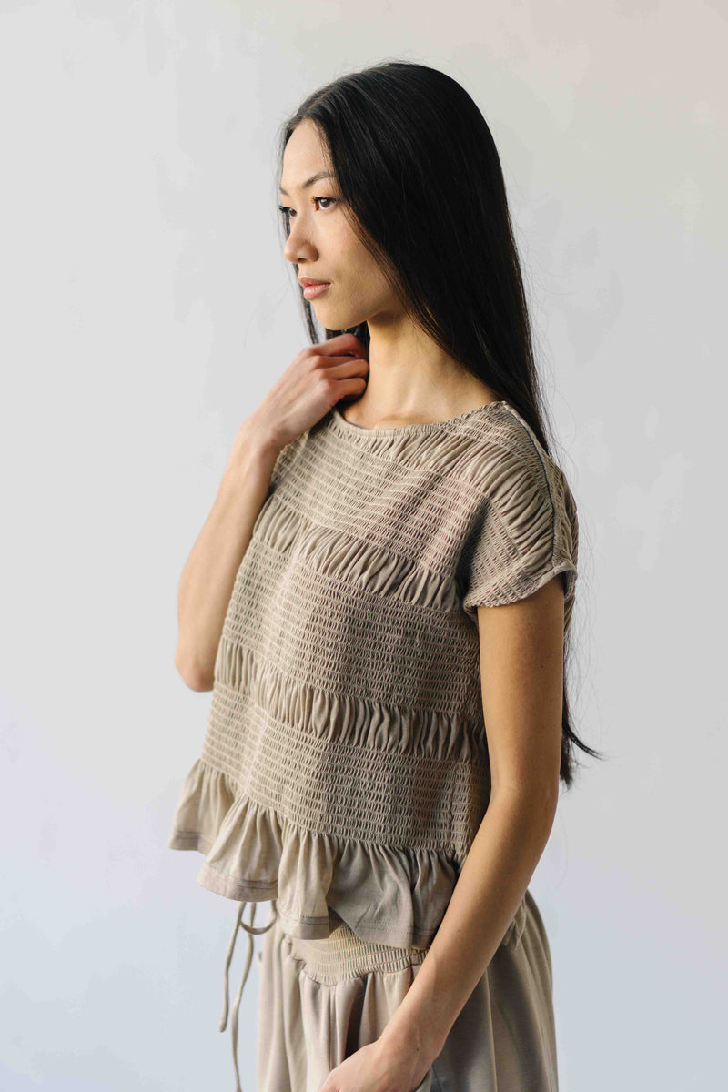 The Ruttinger Smocked Detail Set in Sand