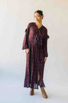 The Quinney Patterned Maxi Dress In Burgundy