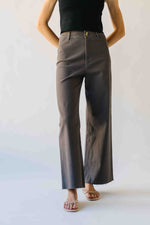 The Lavina High Waisted Wide Leg Pant in Deep Grey