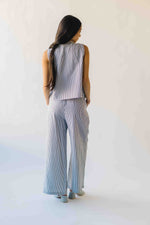 The Vawdrey Striped Seersucker Set in Black
