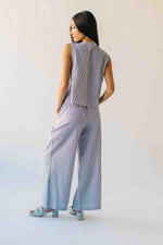 The Vawdrey Striped Seersucker Set in Black