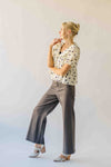 The Carlota Tie Front Polka Dot Blouse in Ivory