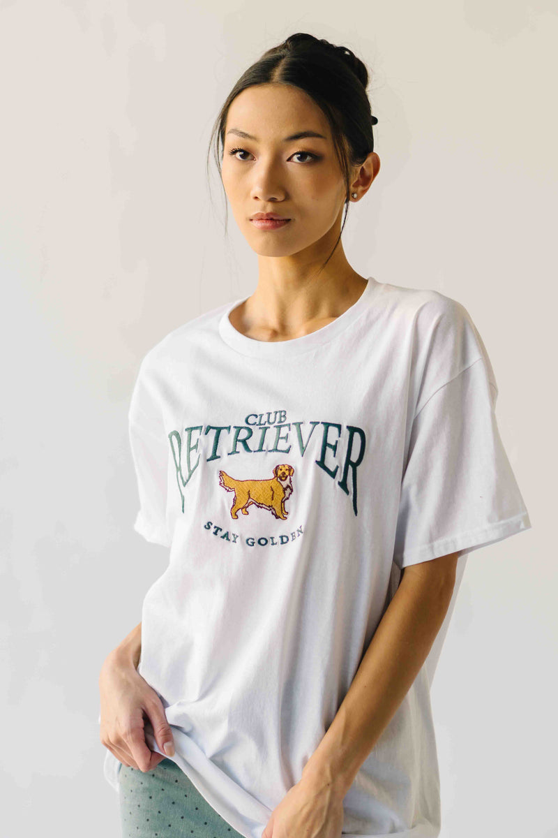 The Club Retriever Graphic Tee in White