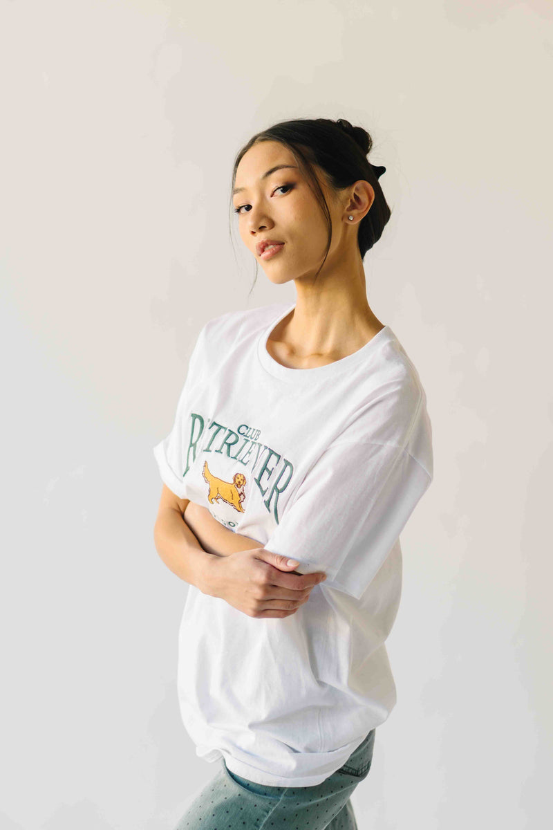 The Club Retriever Graphic Tee in White