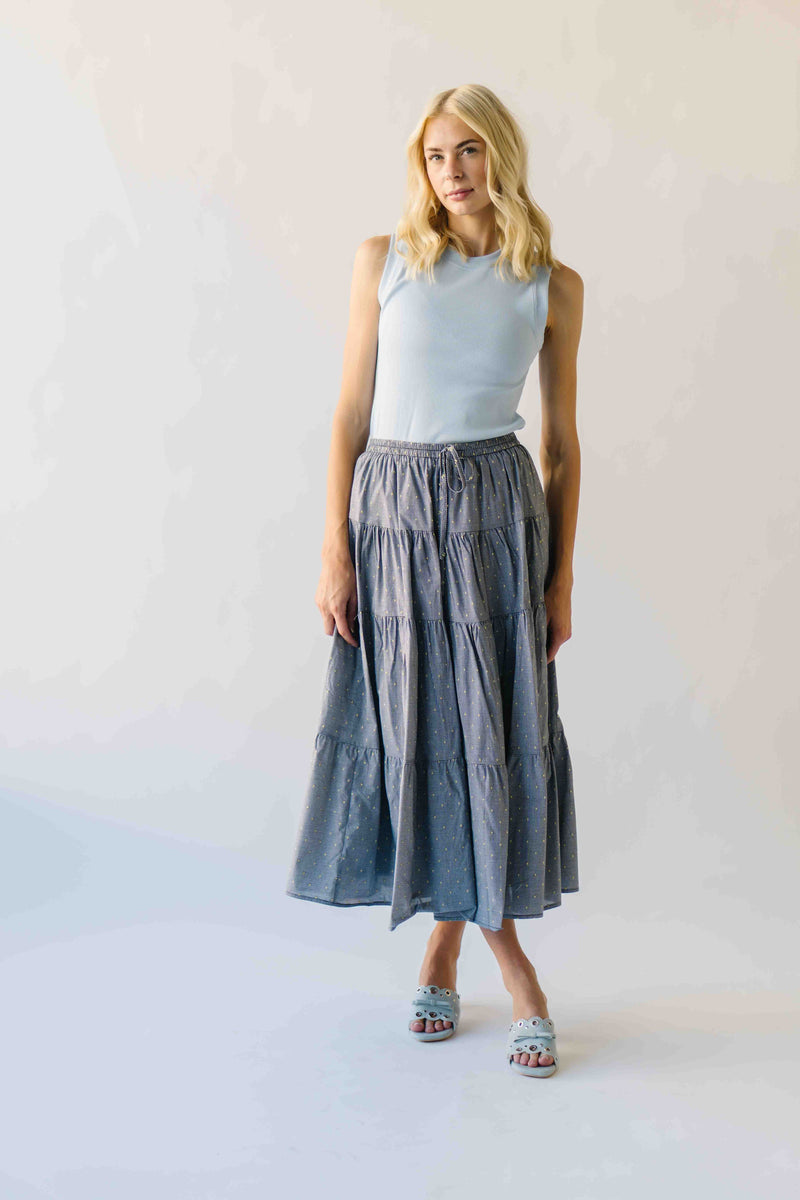 The Denison Basic Ribbed Tank in Baby Blue