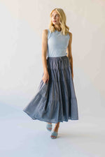 The Denison Basic Ribbed Tank in Baby Blue