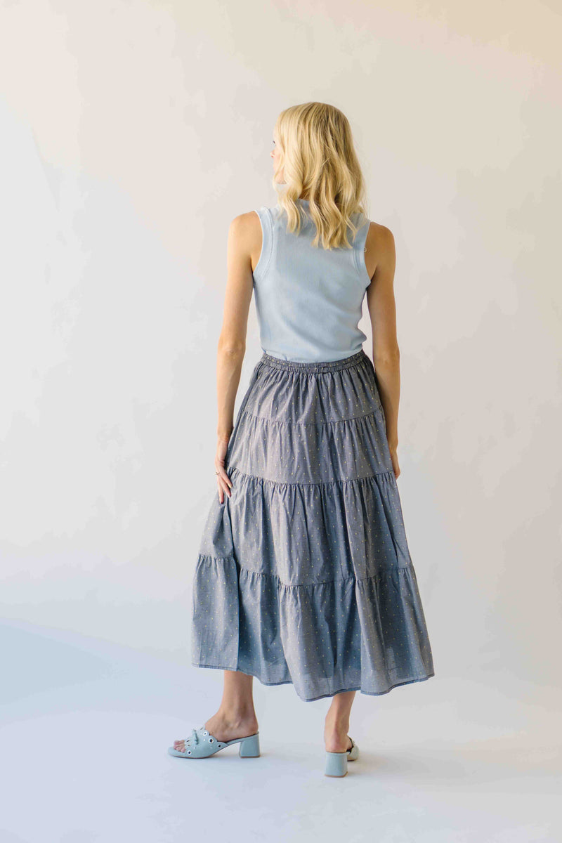 The Denison Basic Ribbed Tank in Baby Blue