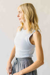 The Denison Basic Ribbed Tank in Baby Blue