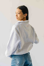 The USA Collared Quarter Zip Pullover in Grey